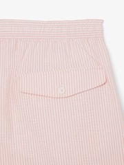Lacoste Pink Mid Length Striped Swim Shorts - Image 10 of 10