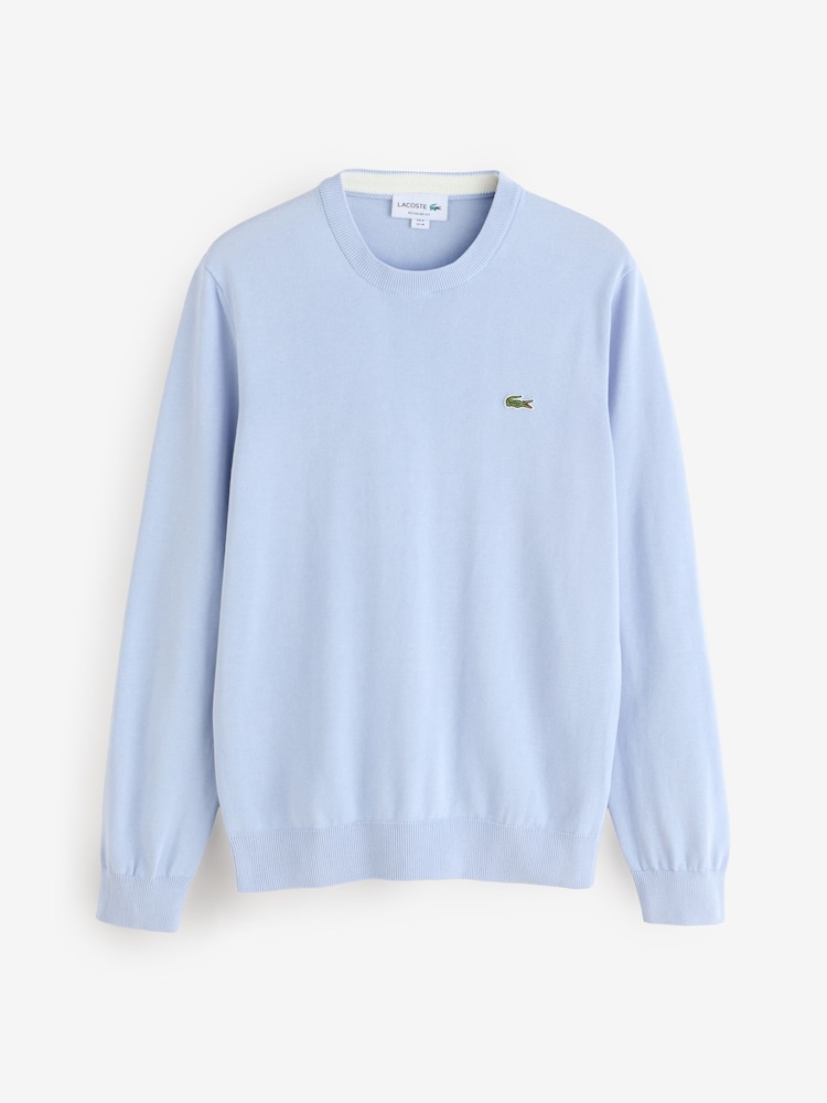 Bleu - Lacoste Coton Col rond Chandail - Image 5 de 5