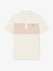 Lacoste Natural Regular Fit Colourblock Mini-Piqué Polo Shirt - Image 5 of 7