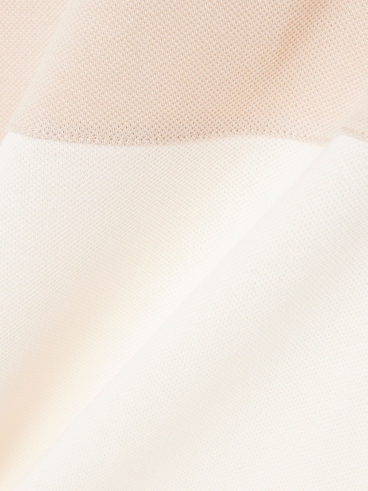 Lacoste Natural Regular Fit Colourblock Mini-Piqué Polo Shirt - Image 7 of 7