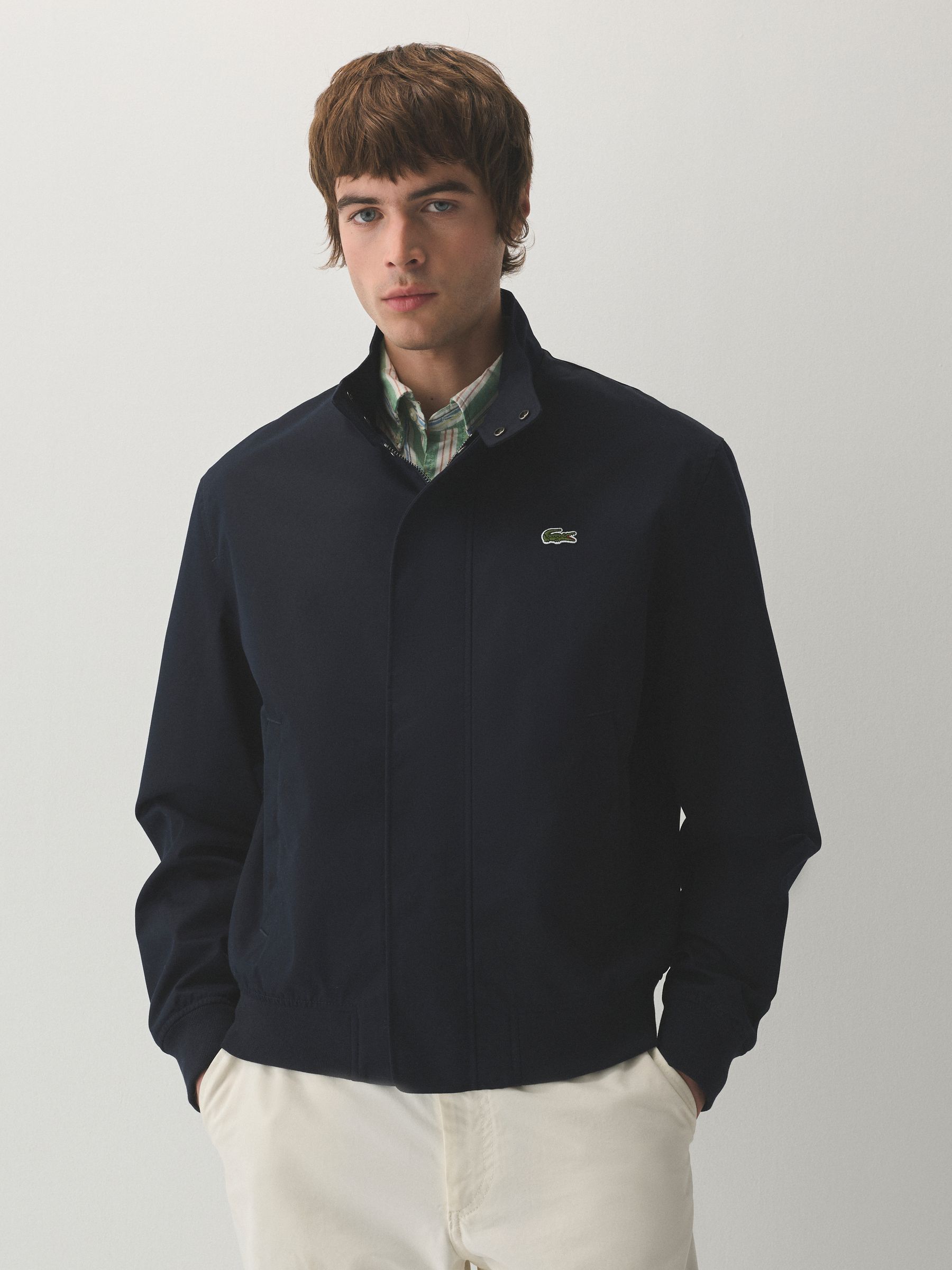 Buy Lacoste Black Lightweight Water Repellent Twill Harrington