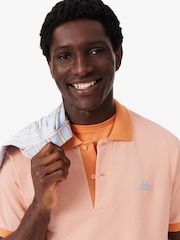Lacoste Pink Contrasting Collar and Cuffs Cotton Polo Shirt - Image 4 of 7