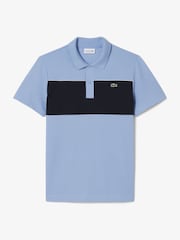 Lacoste Blue Regular Fit Colourblock Mini-Piqué Polo Shirt - Image 1 of 3