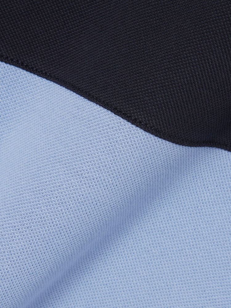 Lacoste Blue Regular Fit Colourblock Mini-Piqué Polo Shirt - Image 2 of 3