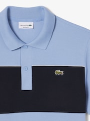 Lacoste Blue Regular Fit Colourblock Mini-Piqué Polo Shirt - Image 3 of 3