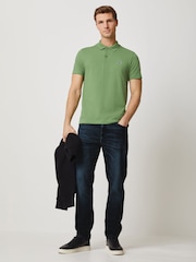 Lacoste Light Green Regular Fit Cotton Blend Ottoman Polo Shirt - Image 2 of 4