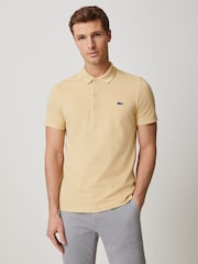 Lacoste Brown Regular Fit Cotton Blend Ottoman Polo Shirt - Image 1 of 4