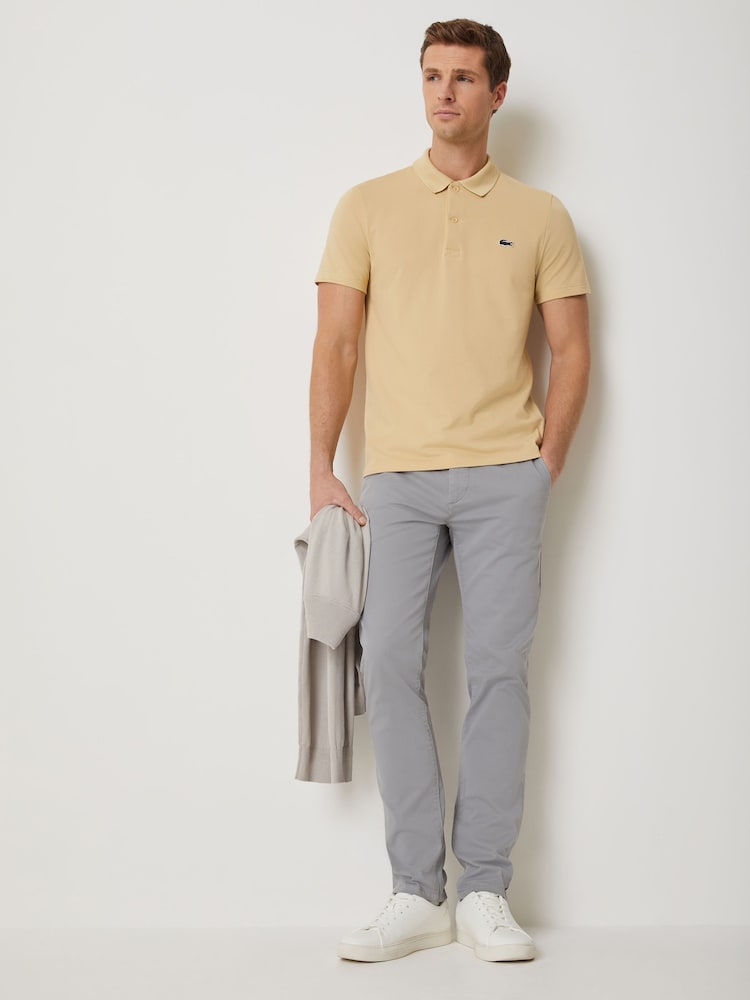 Lacoste Brown Regular Fit Cotton Blend Ottoman Polo Shirt - Image 2 of 4