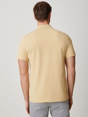 Lacoste Brown Regular Fit Cotton Blend Ottoman Polo Shirt - Image 3 of 4