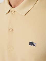 Lacoste Brown Regular Fit Cotton Blend Ottoman Polo Shirt - Image 4 of 4