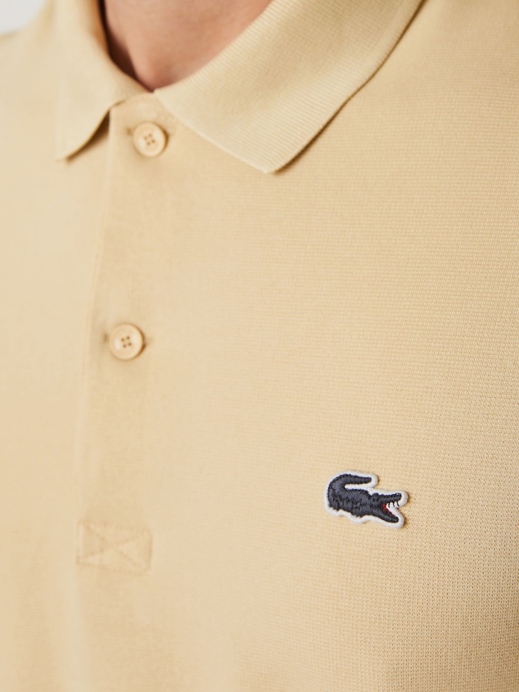 Lacoste Brown Regular Fit Cotton Blend Ottoman Polo Shirt - Image 4 of 4