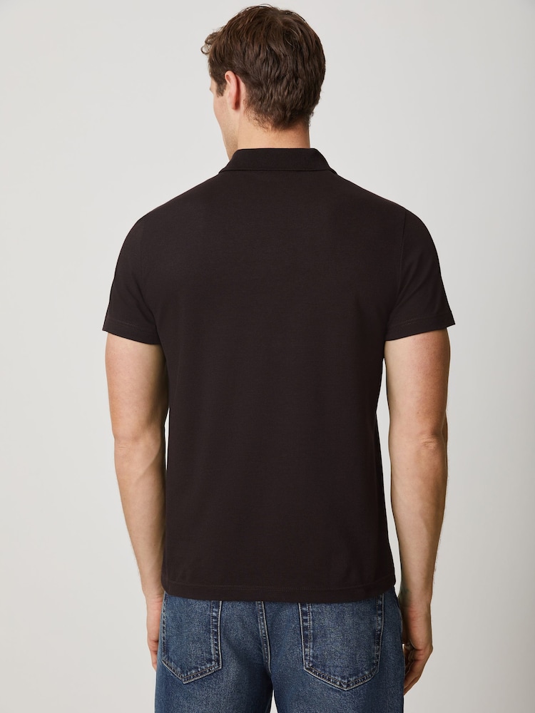 Lacoste Light Brown Regular Fit Cotton Blend Ottoman Polo Shirt - Image 2 of 4