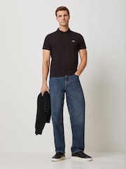 Lacoste Light Brown Regular Fit Cotton Blend Ottoman Polo Shirt - Image 3 of 4