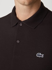 Lacoste Light Brown Regular Fit Cotton Blend Ottoman Polo Shirt - Image 4 of 4