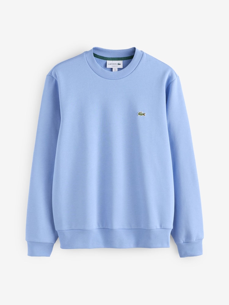 Lacoste Blue Classic Fit Brushed Fleece Sweatshirt - Image 6 of 6 Lacoste Blue Classic Fit Brushed Fleece Sweatshirt - Image 6 of 6
