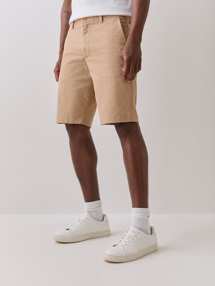 Lacoste Brown Slim Fit Stretch Cotton Chino Bermuda Shorts - Image 2 of 5 Lacoste Brown Slim Fit Stretch Cotton Chino Bermuda Shorts - Image 2 of 5