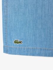 Lacoste Blue Lightweight Denim Hawaiian Shirt - Image 3 of 4