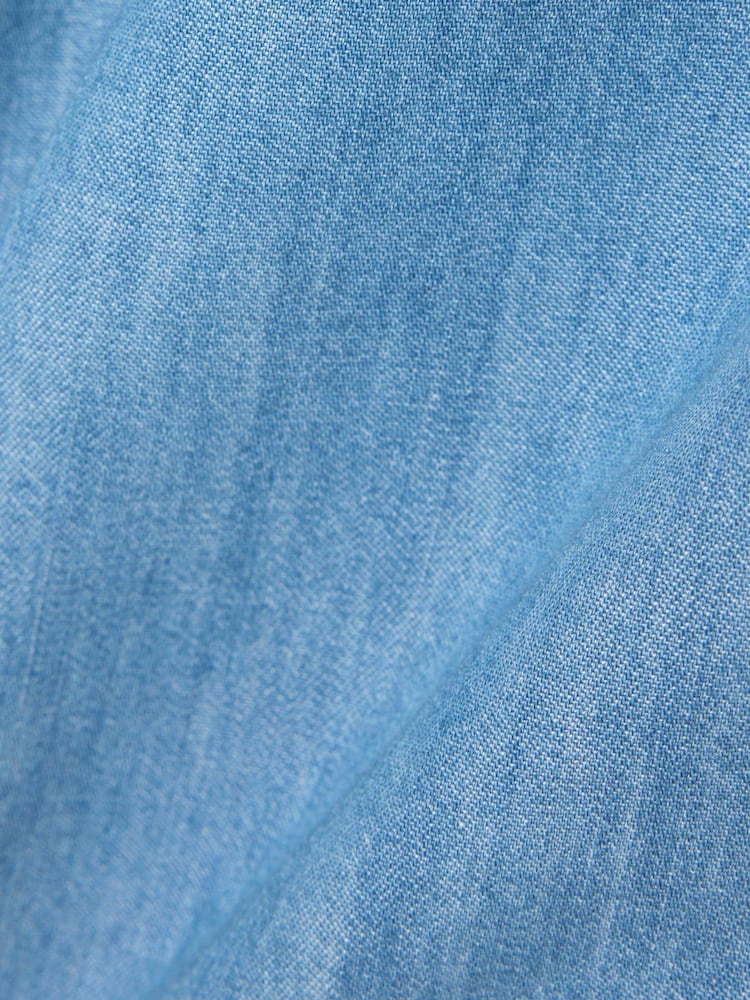 Lacoste Blue Lightweight Denim Hawaiian Shirt - Image 4 of 4
