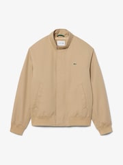 Lacoste Cream Lightweight Water Repellent Twill Harrington Jacket - Image 1 of 5