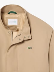 Lacoste Cream Lightweight Water Repellent Twill Harrington Jacket - Image 7 of 10