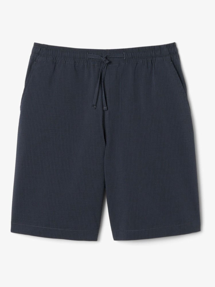 Lacoste Black Relaxed Fit Waffle Texture Shorts - Image 1 of 4 Lacoste Black Relaxed Fit Waffle Texture Shorts - Image 1 of 4