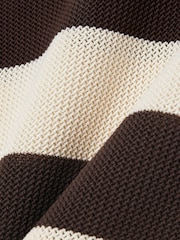 Lacoste Brown Fine Gauge Cotton Mesh Polo Collar Crocodile Polo shirt - Image 7 of 7