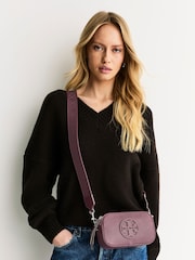 Tory Burch Dark Carmine Miller Mini Cross-Body Bag - Image 2 of 3