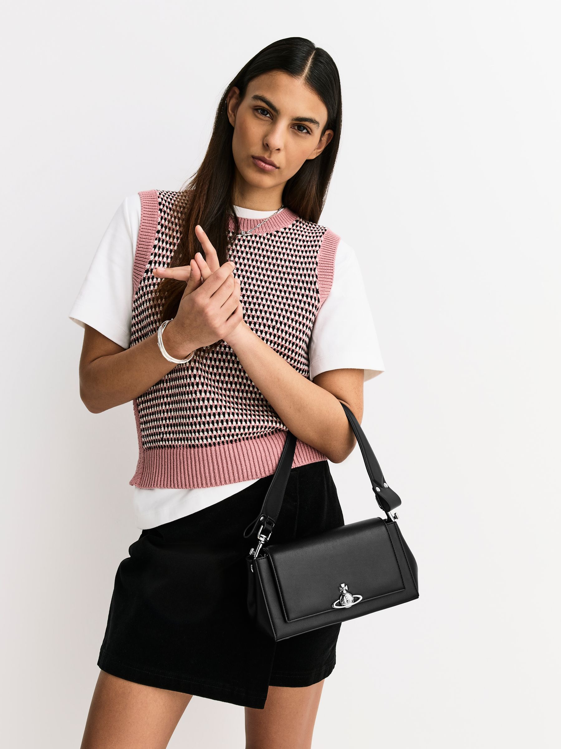 Buy Vivienne Westwood Black Hazel Medium Handbag from Next USA