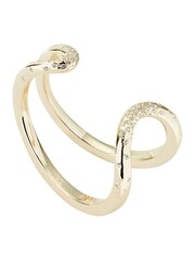 Karen Millen Gold Tone Crystal Sprinkle Loop Cuff Bracelet - Image 1 of 3