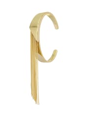 Karen Millen Gold Tone Metallic Fringe Cuff Bracelet - صورة 2 من 4