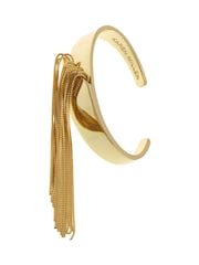 Karen Millen Gold Tone Metallic Fringe Cuff Bracelet - صورة 3 من 4