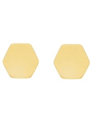 Karen Millen Gold Tone Mosaic Stud Earrings - Image 3 of 4