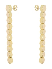 Karen Millen Gold Tone Mosaic Drop Earrings - Image 2 of 4