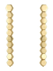 Karen Millen Gold Tone Mosaic Drop Earrings - Image 3 of 4