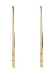 Karen Millen Gold Tone Crystal Sprinkle Loop Earrings - Image 3 of 4