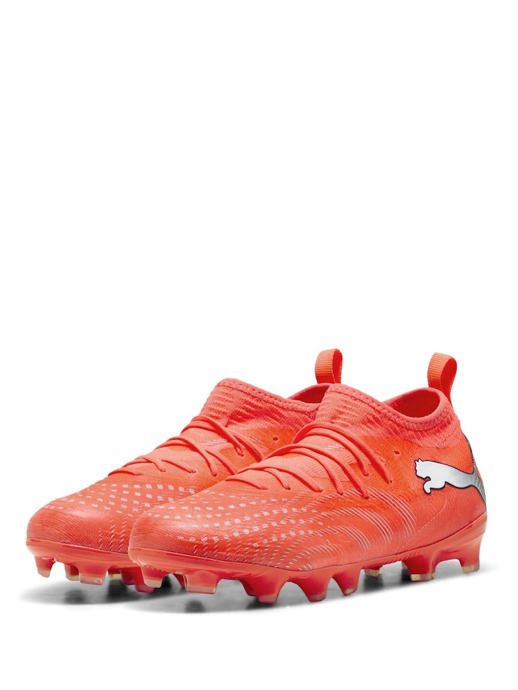 Puma Red Future 9 Match FG/AG Junior Football Boots - Image 1 of 6