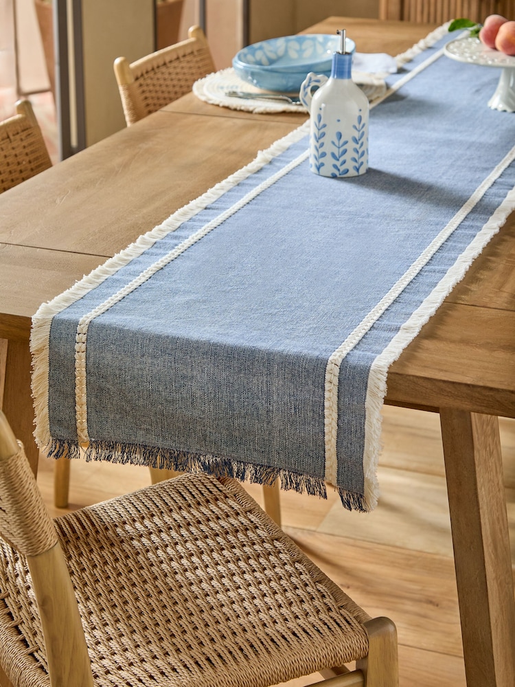 Blue Alice Dining Table Runner - Image 1 of 5 Blue Alice Dining Table Runner - Image 1 of 5