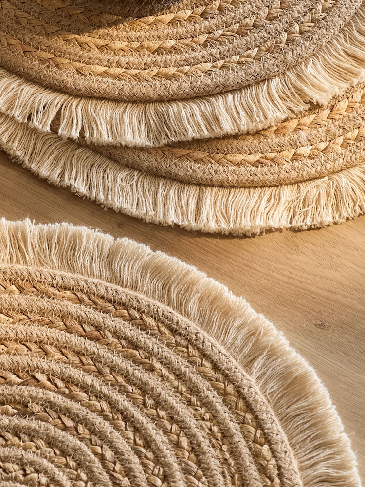 Set of 4 Natural Jute Woven Placemats - Image 2 of 3