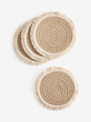 Set of 4 Natural Jute Woven Placemats - Image 3 of 3
