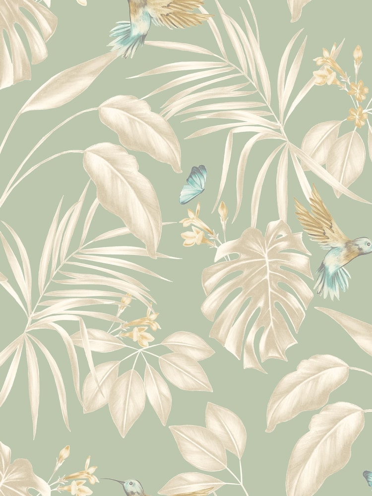 Ohpopsi Green Hummingbird A4 Wallpaper Sample - Image 1 of 1