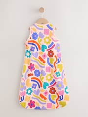 Pink/Purple Floral 1 Tog Sleeveless Baby Sleep Bag - Image 2 of 6