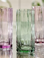 Set of 4 Green Pink Freya Tumbler Glasses - Image 2 of 3
