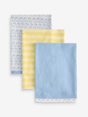 Set of 3 Blue Alice Tea Towels - Image 1 of 1