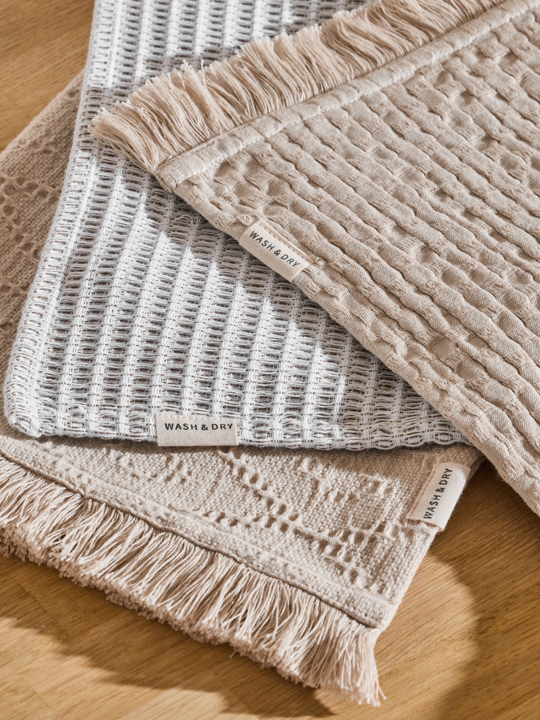 Buy Set of 3 Natural Textured Weave Tea Towels from the Next UK online shop