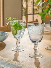Set of 2 Alice Etched Wine Glasses - Imagen 1 de 2