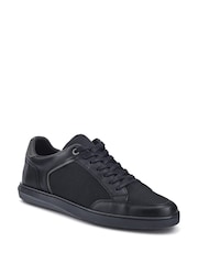 Jones Bootmaker Black San Diego Leather Trainers - Image 2 of 5