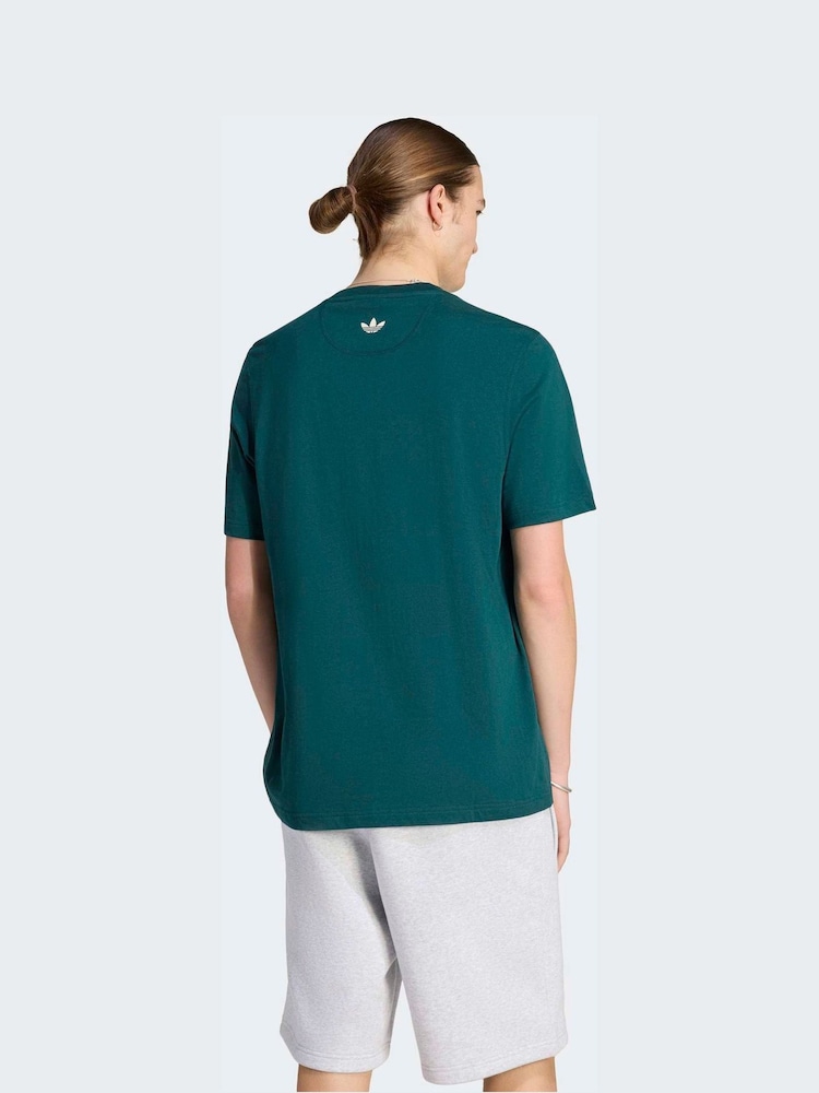 adidas Oiginals Dark Green Paint Paris Graphic Tee - Image 2 of 7 adidas Oiginals Dark Green Paint Paris Graphic Tee - Image 2 of 7