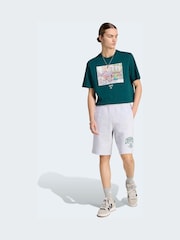 adidas Oiginals Dark Green Paint Paris Graphic Tee - Image 3 of 7
