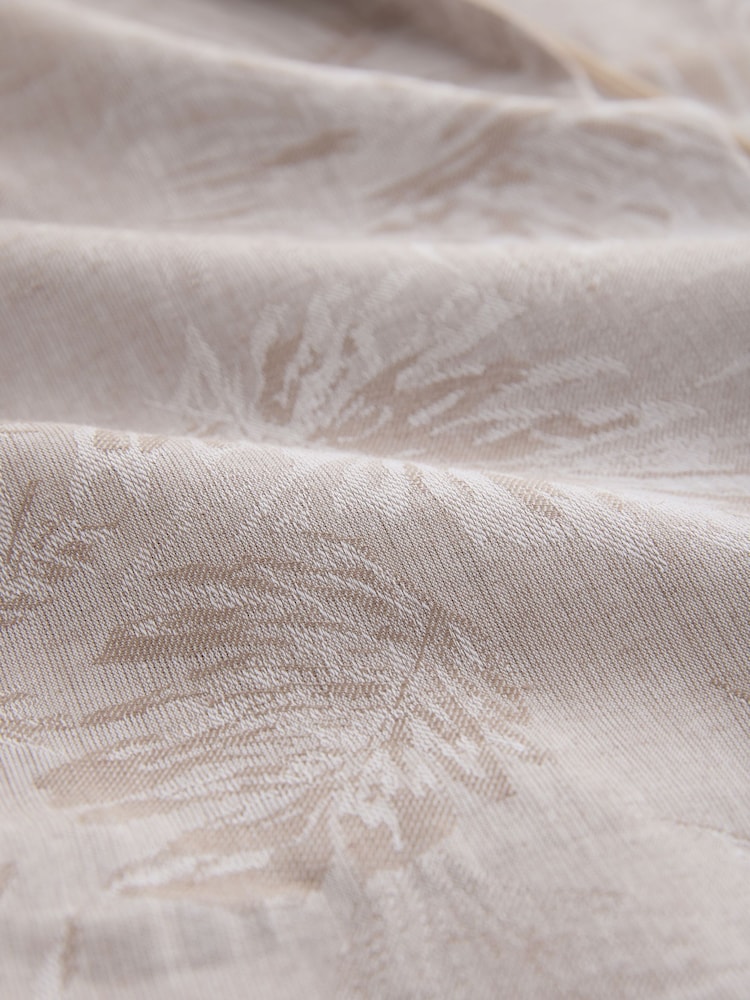 石材 - 提花短袖亚麻布西装夹克 - 8的图像8｝