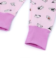 Chelsea Peers Pink Kids Halloween Party Ghost Print Long Pyjamas Set - Image 3 of 3